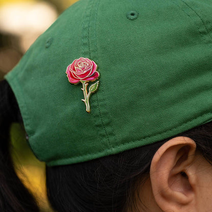 Red Rose Pin Brooch