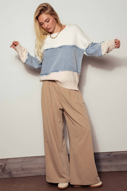 Farah Denim Patchwork Sweater
