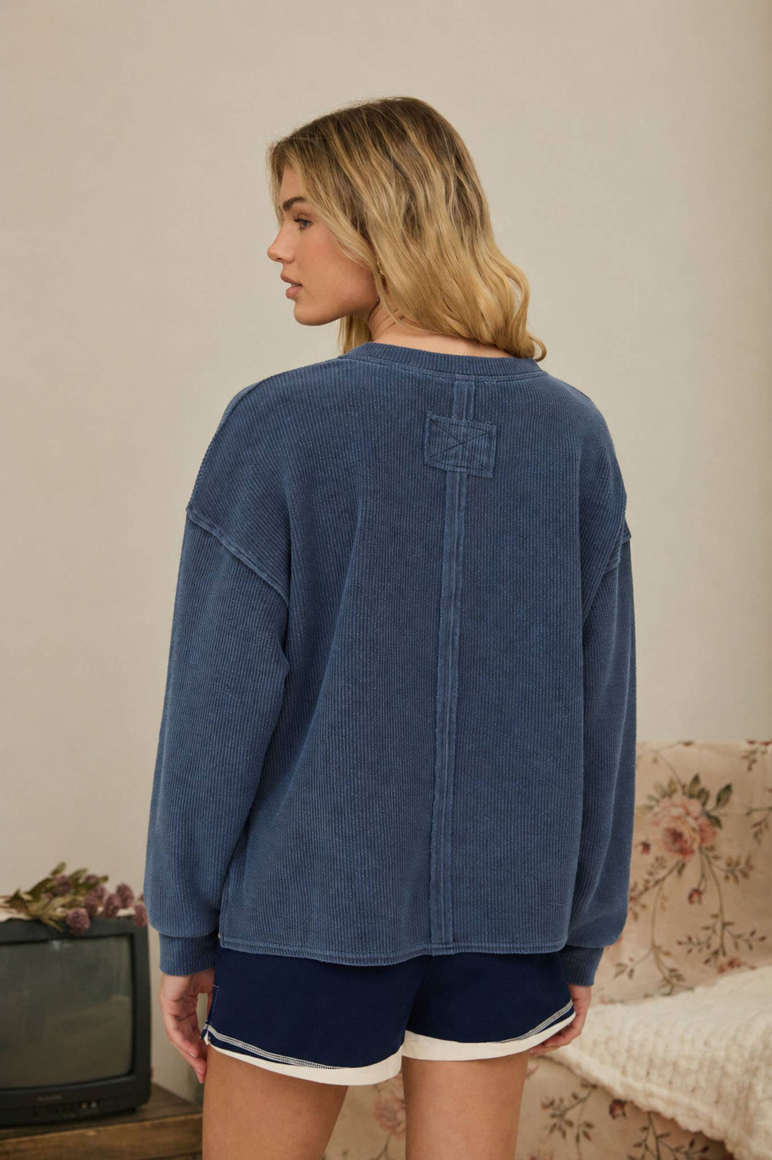 Juniper Ribbed Henley Sweater