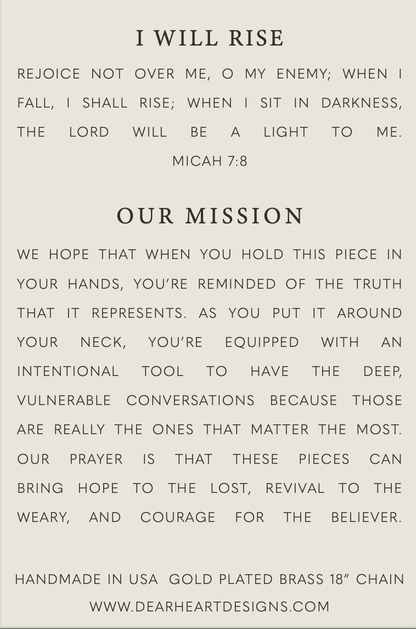 I Will Rise | Christian Necklace