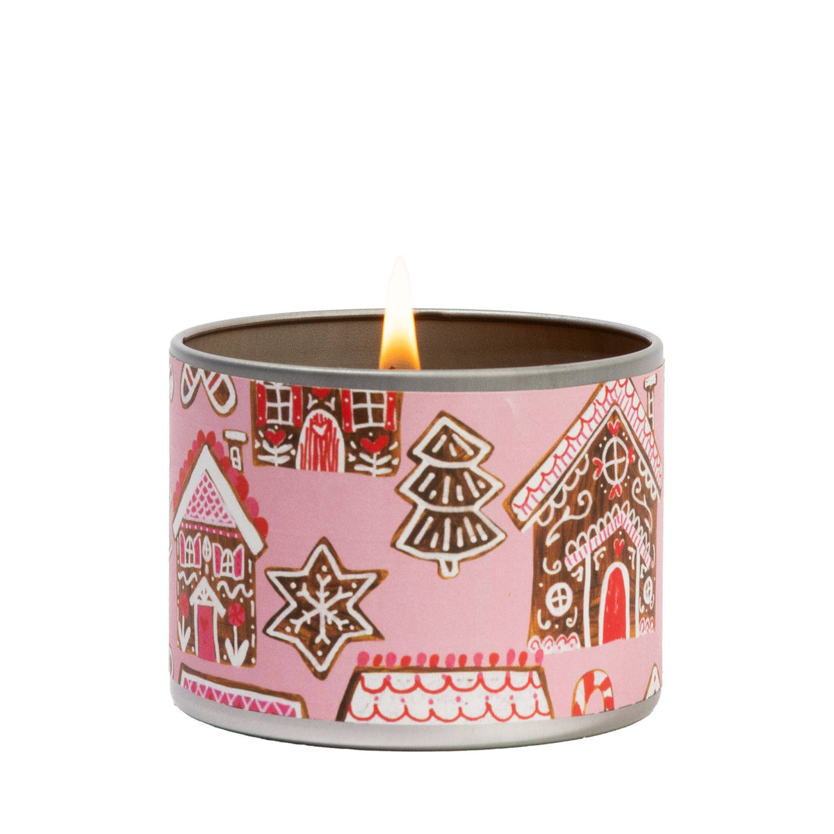 Gingerbread Tin Candle