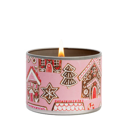 Gingerbread Tin Candle