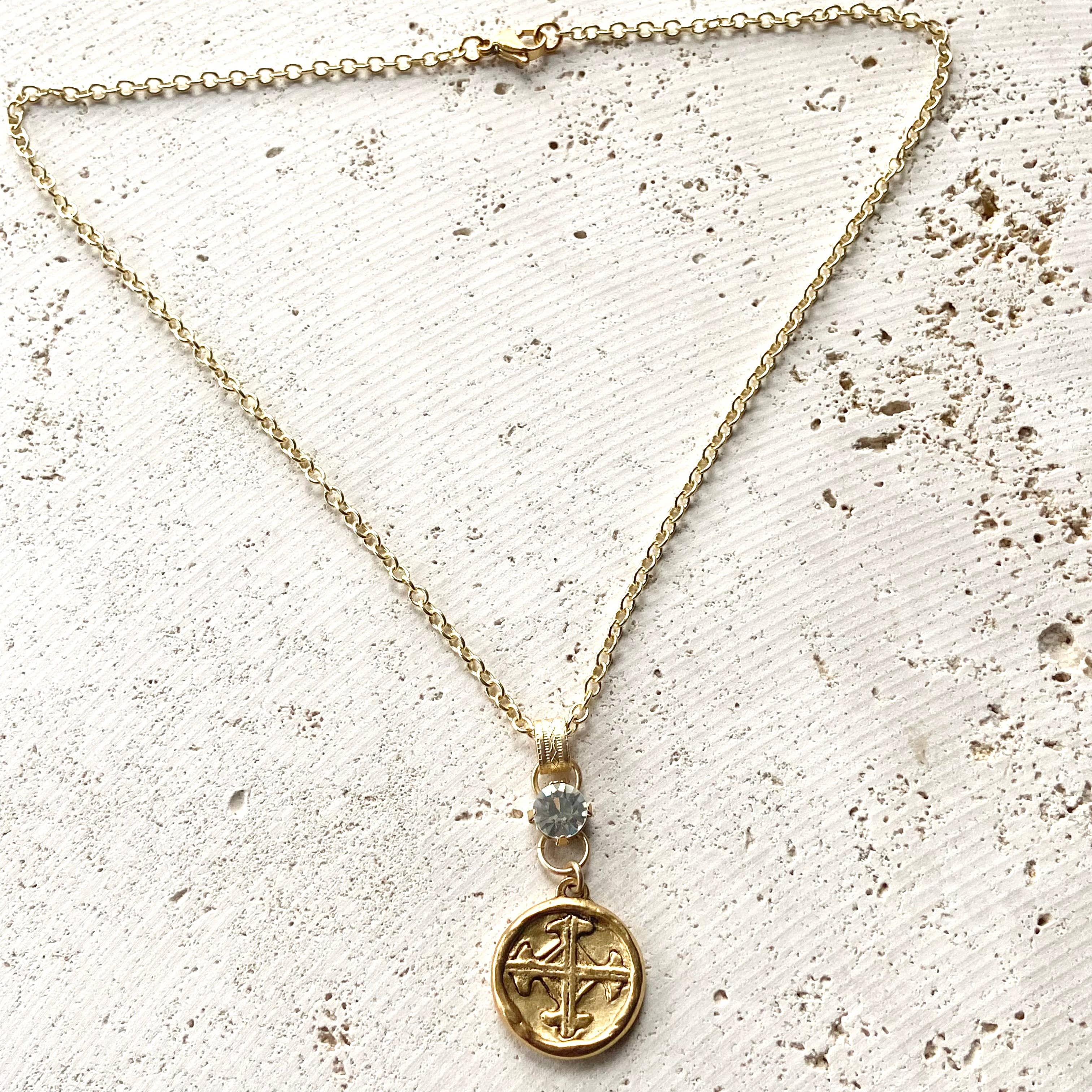 Cross Serenity Necklace with Serenity Prayer on back