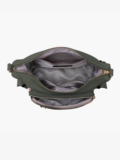 Nicole Multi-Zip Crossbody w/ Side Pockets