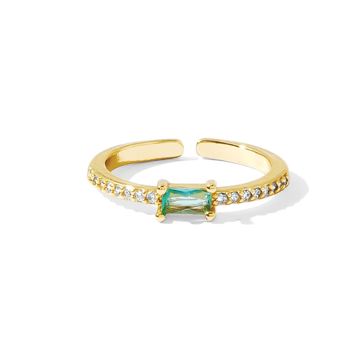 Just A Touch Of Color Pave Adjustable Ring