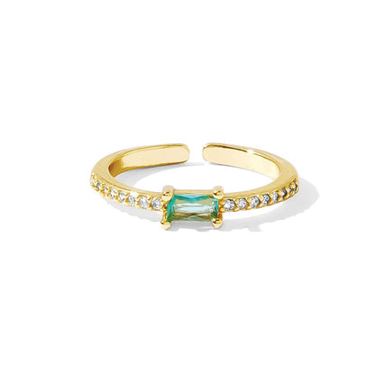 Just A Touch Of Color Pave Adjustable Ring