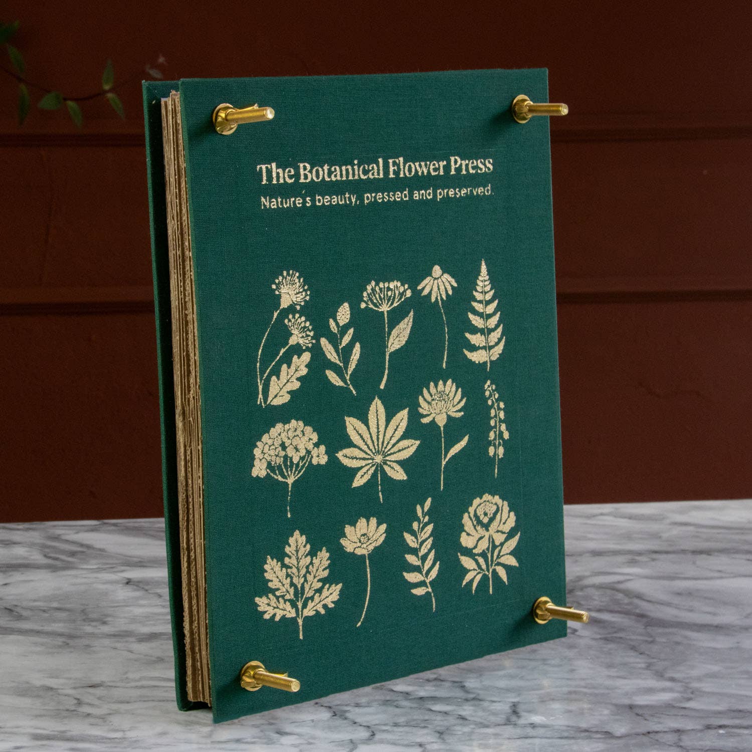 The Botanical Flower Press – Linen Cover &amp; Gold Foil