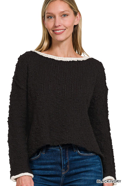 Millie Contrast Trim Sweater