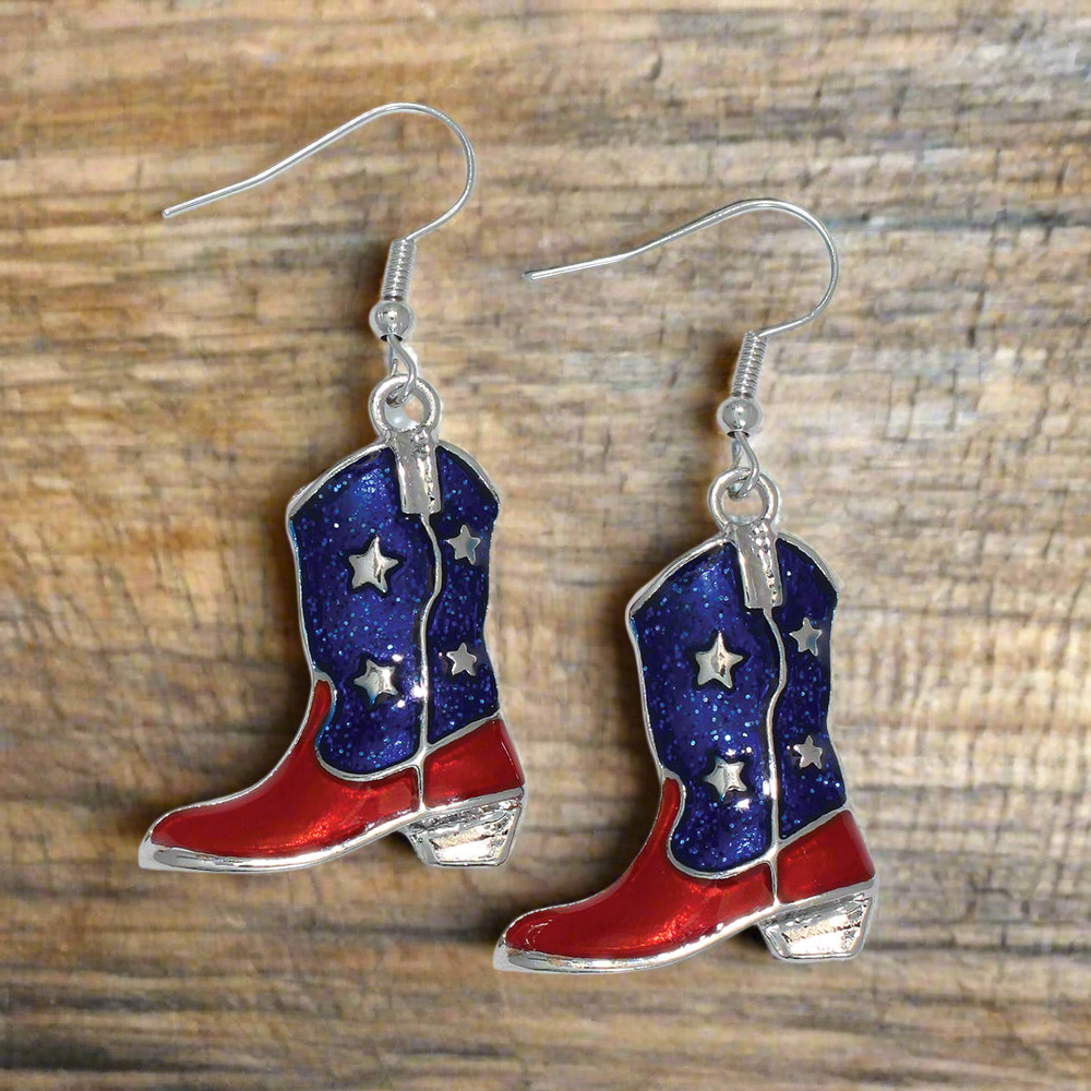 Americana Cowboy Boot Earrings