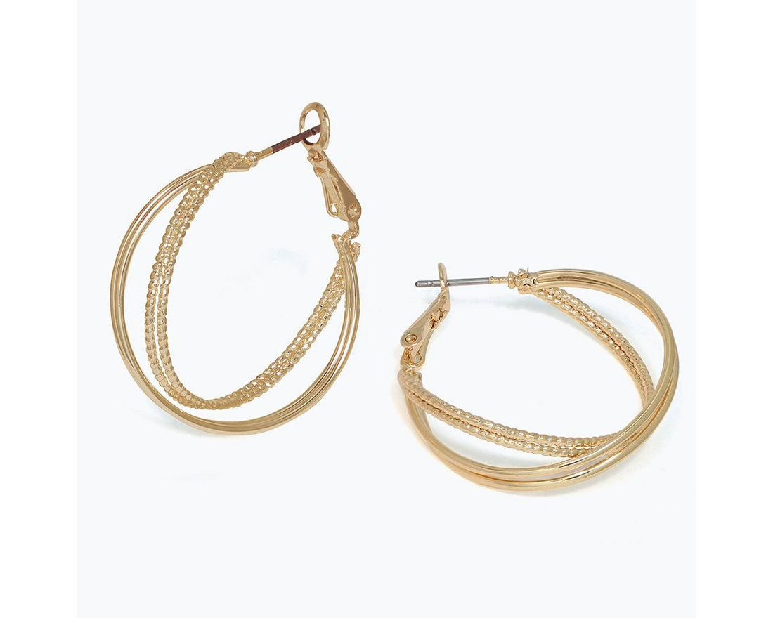 Gold Twist Hoops