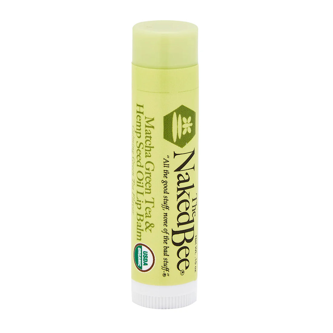 Beeswax Lip Balm Matcha &amp; Hemp Seed Oil USDA Organic The Naked Bee