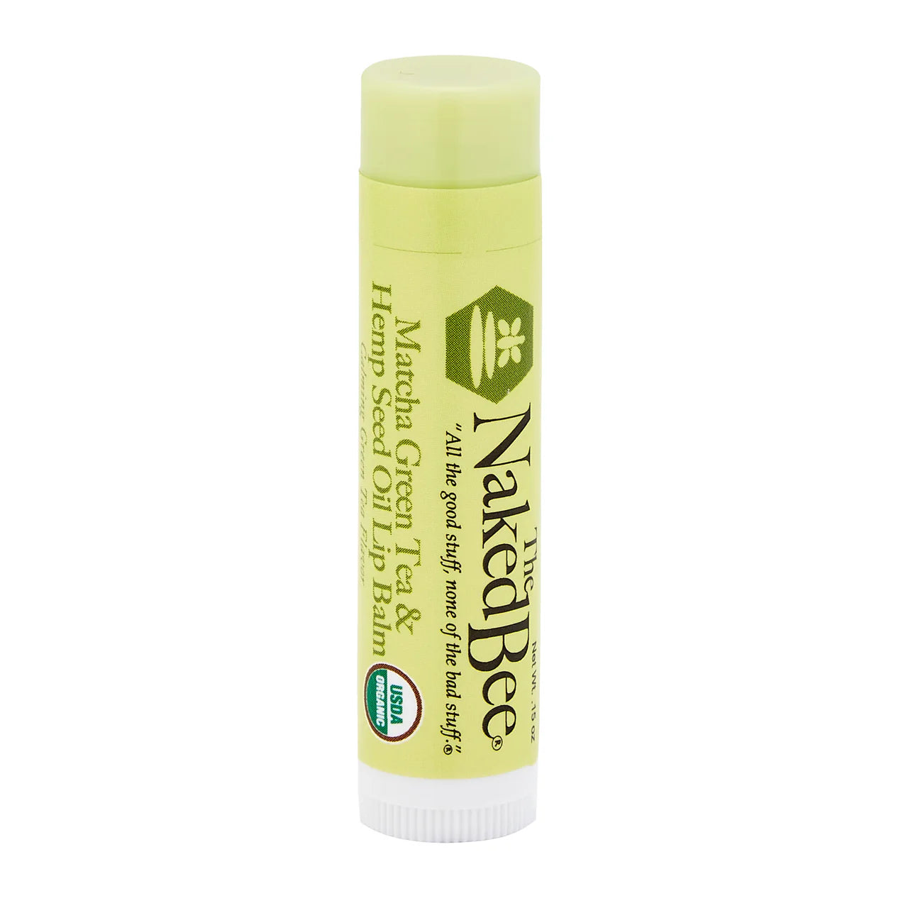 Beeswax Lip Balm Matcha &amp; Hemp Seed Oil USDA Organic The Naked Bee