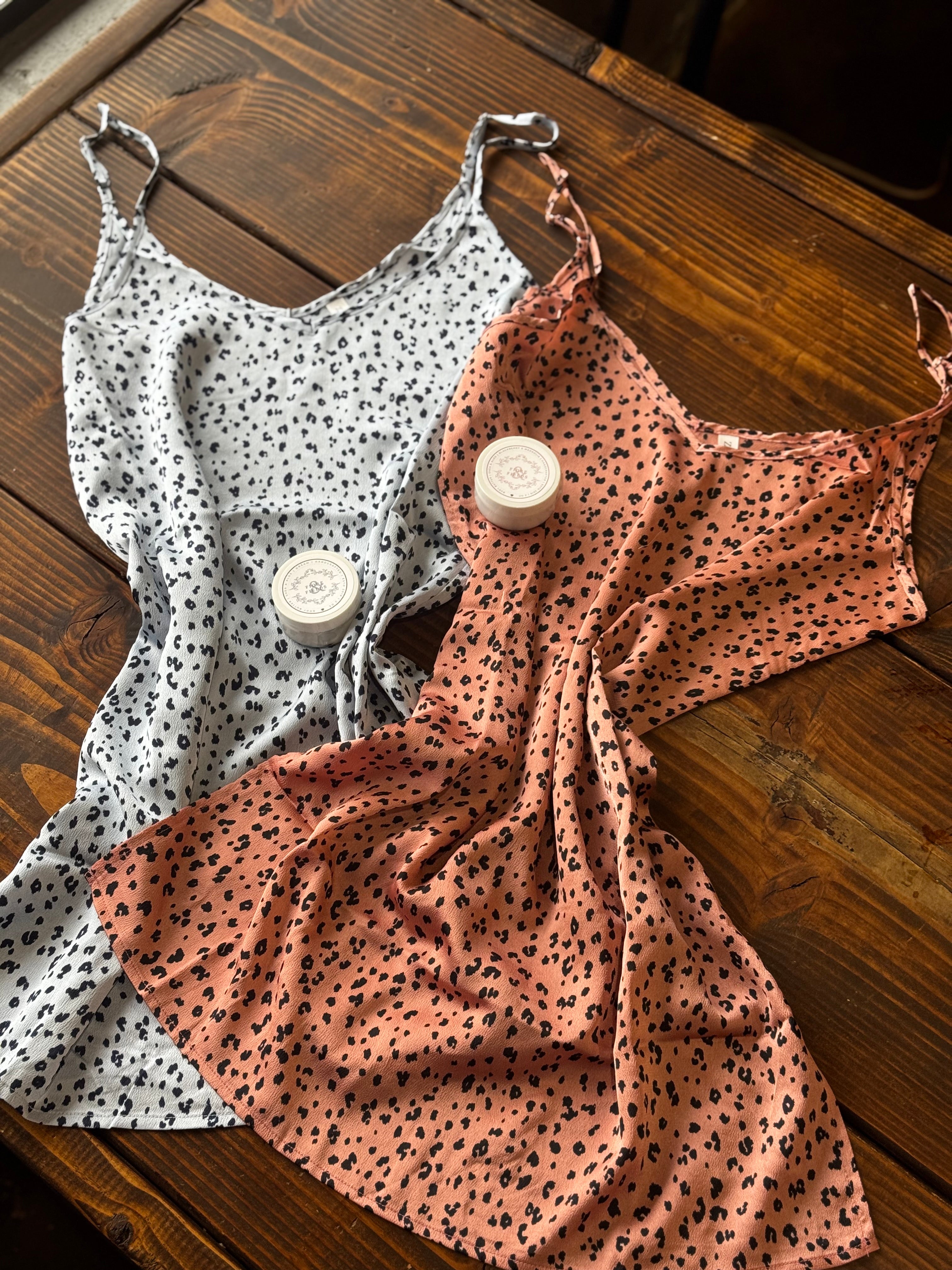 Leopard Print Satin Nightie