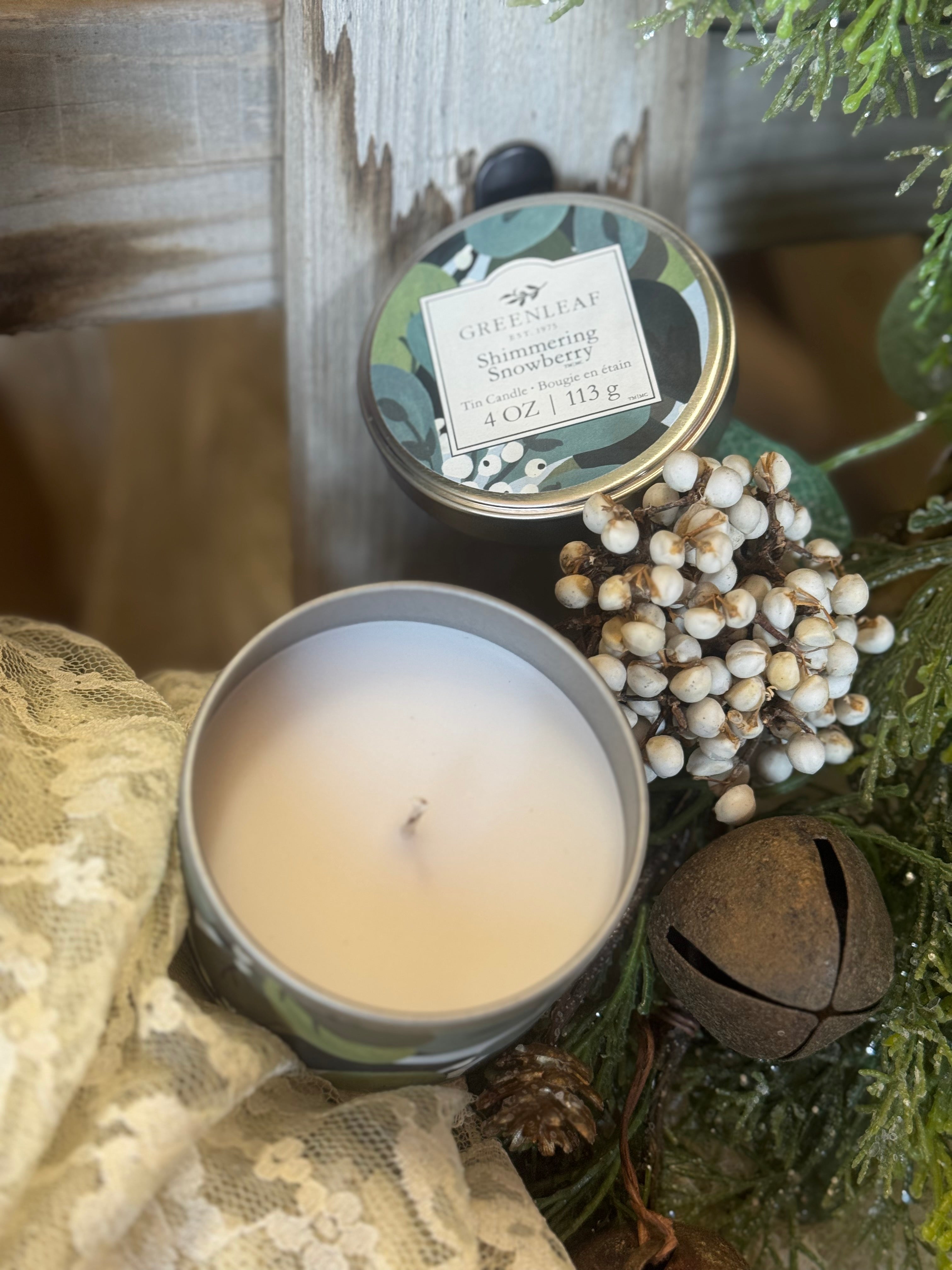 Greenleaf Tin Candle