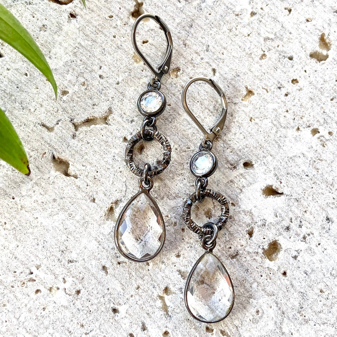 Crystal quartz earrings