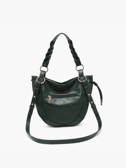Rowan Paneled Hobo w/ Twisted Handle &amp; Long Strap