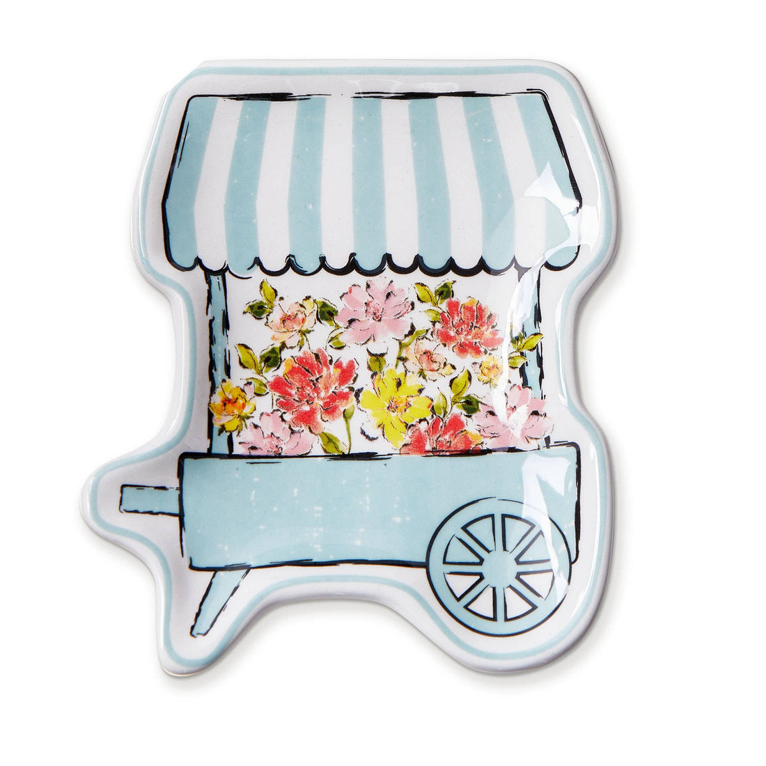 Flower Cart Trinket Dish Multi Earthenware Spring