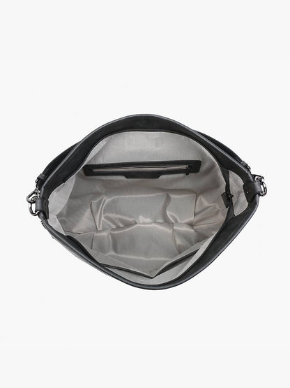 Demi Distressed Slouchy Hobo w/ Tassel