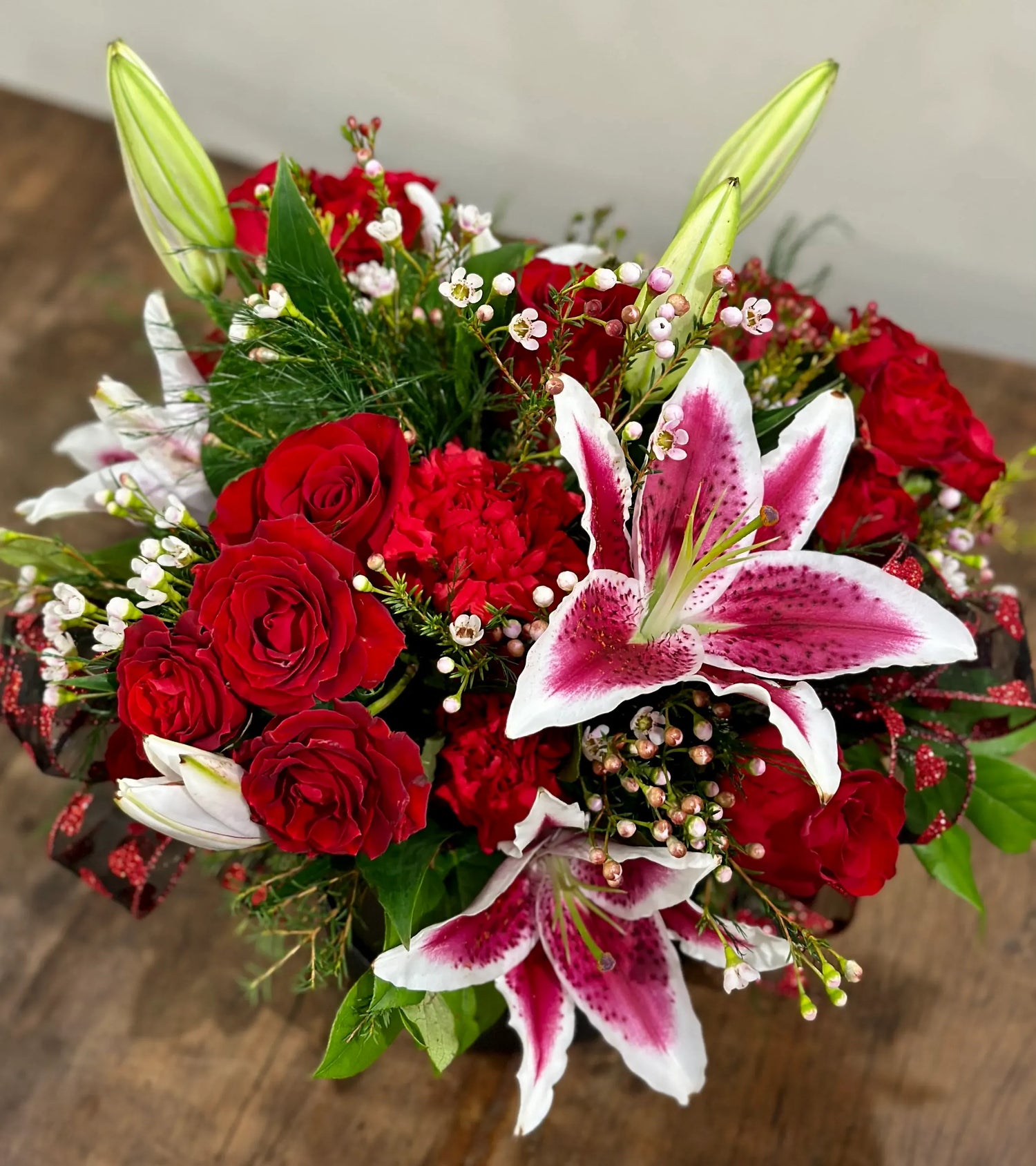 lily flower and rose Lillies and Roses Black Velvet – Desert Rose Florist & Boutique