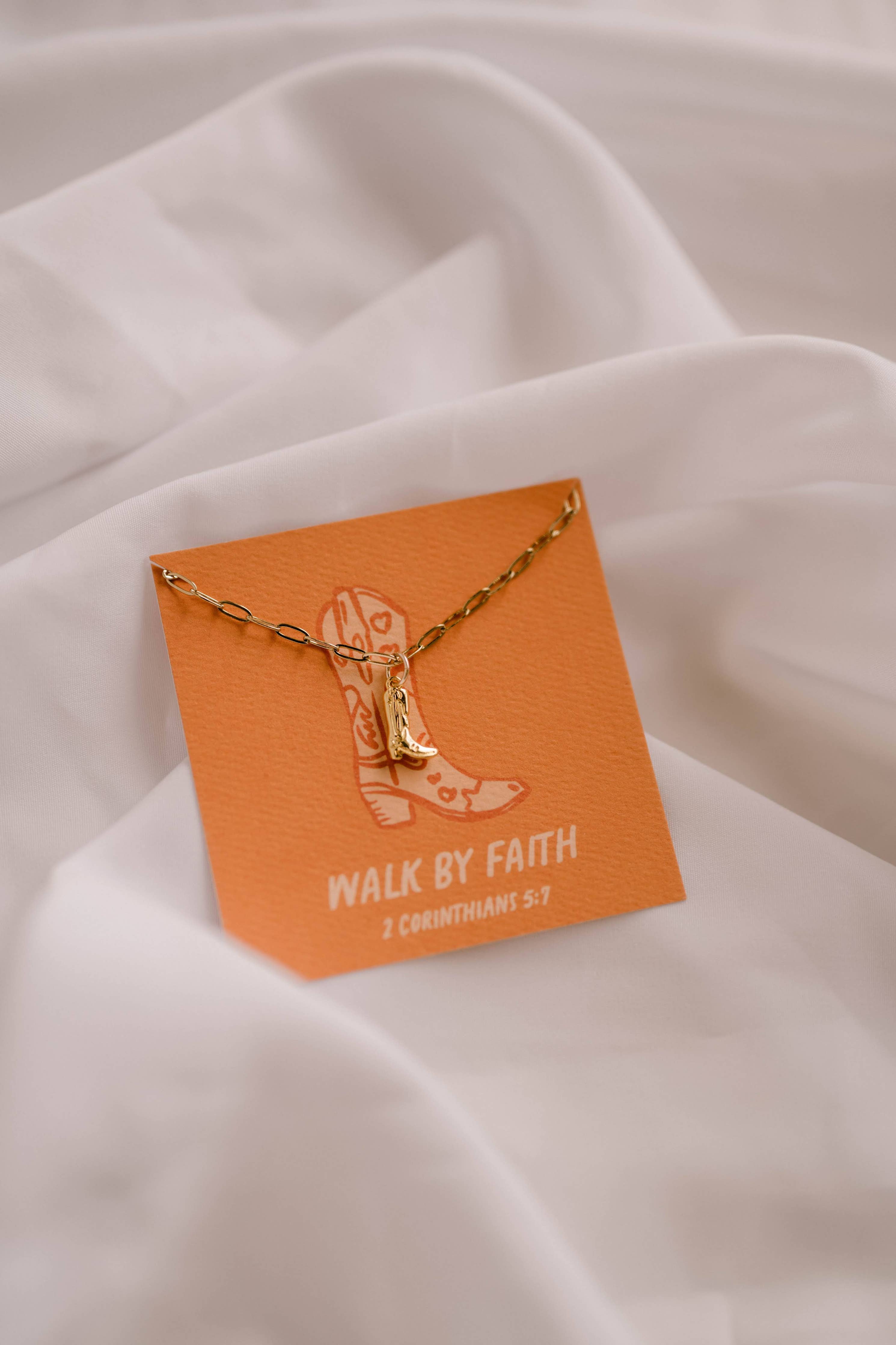 Walk By Faith Necklace I Christian Jewelry