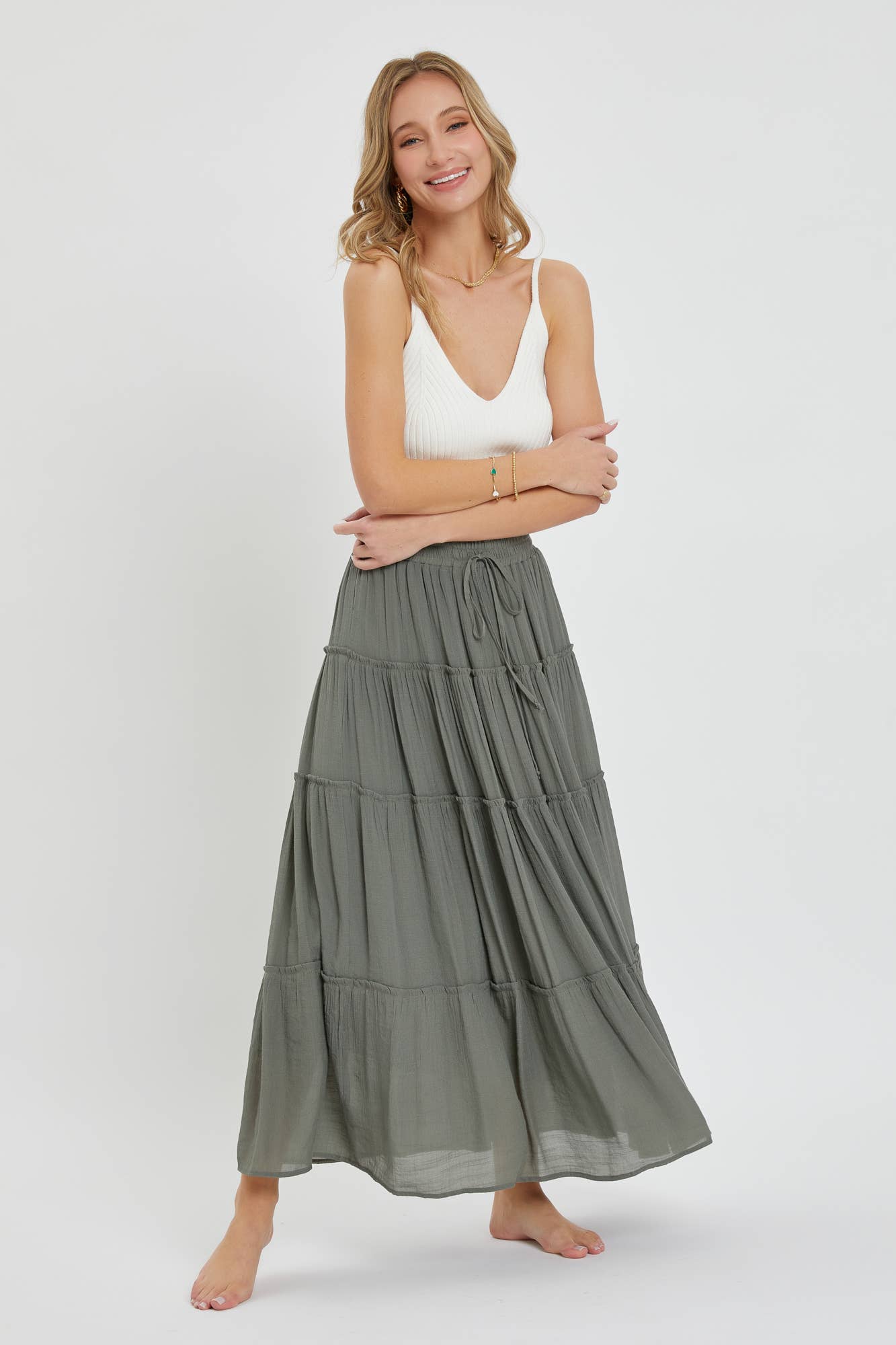 Evie Tiered Maxi Skirt