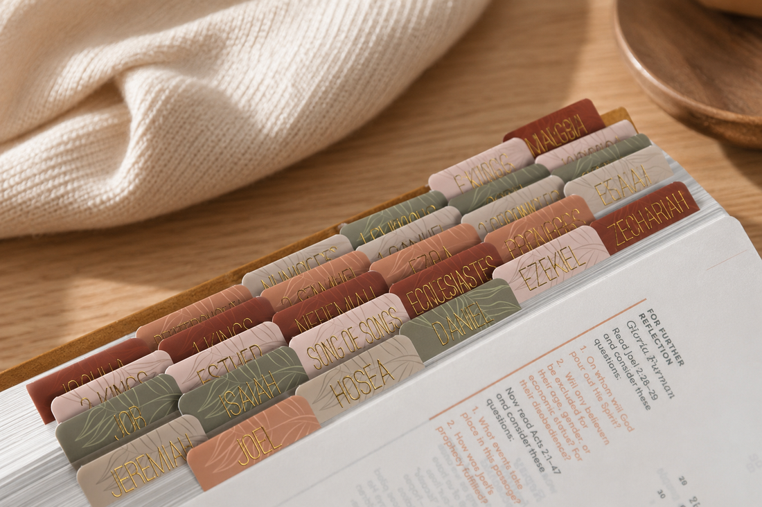 Bible Tabs — Earth Tone + Gold Foil