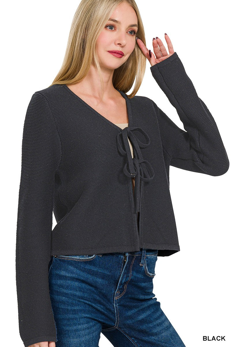 Jacqueline Tie Front Sweater Cardigan