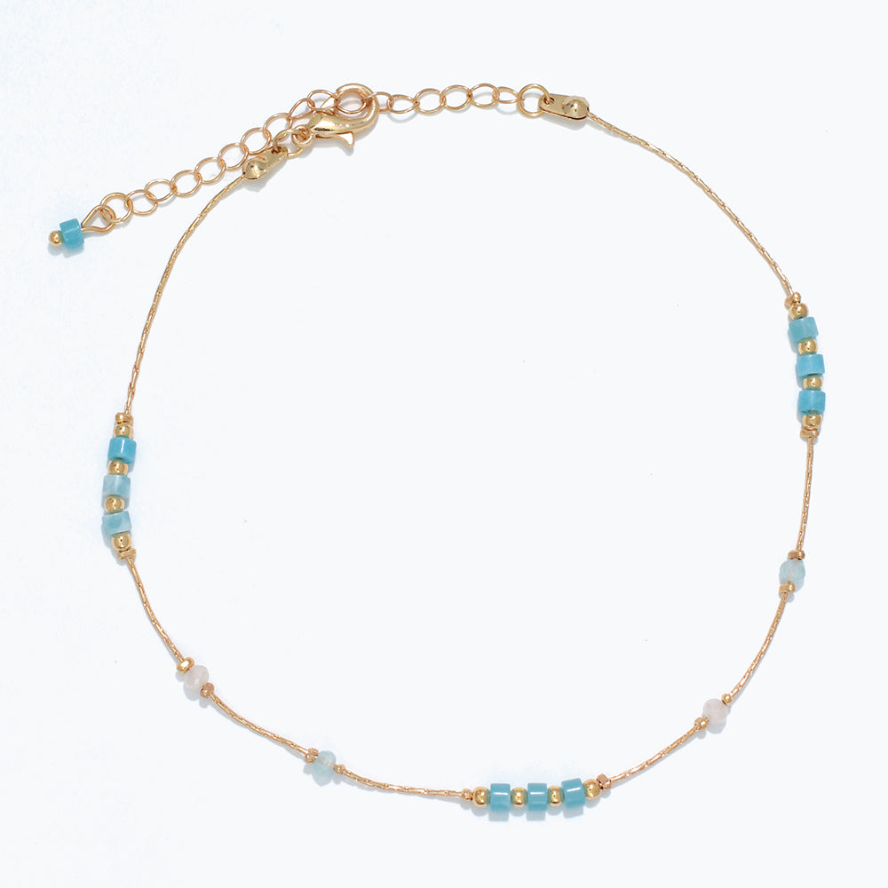 Blue Bead Anklet