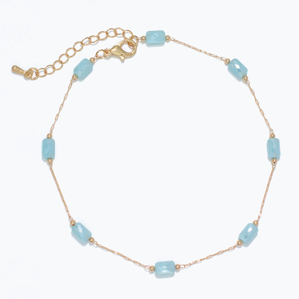 Blue Gem Anklet