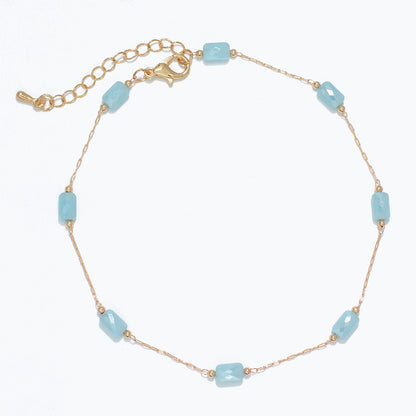 Blue Gem Anklet