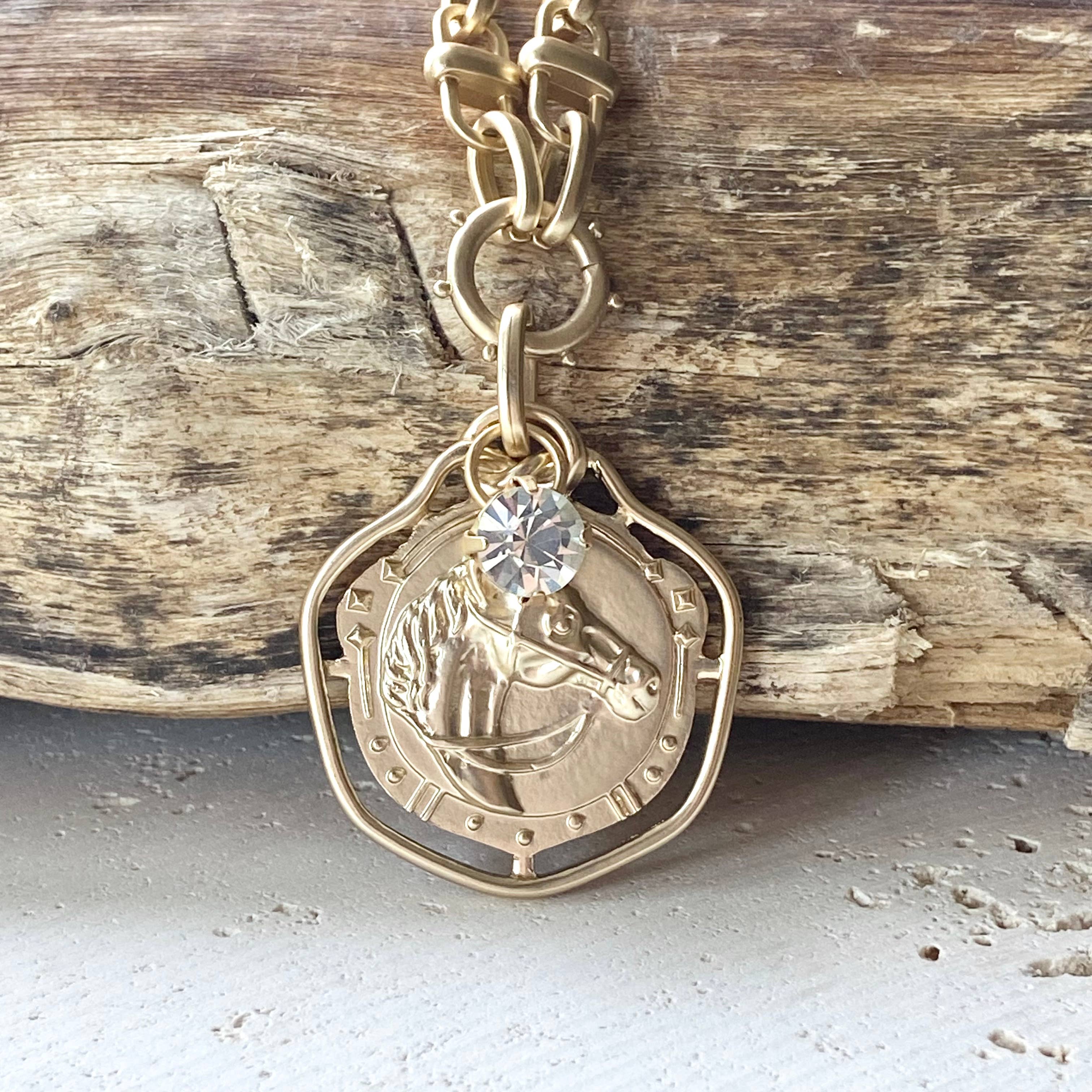 Horse necklace equestrian ranch derby western