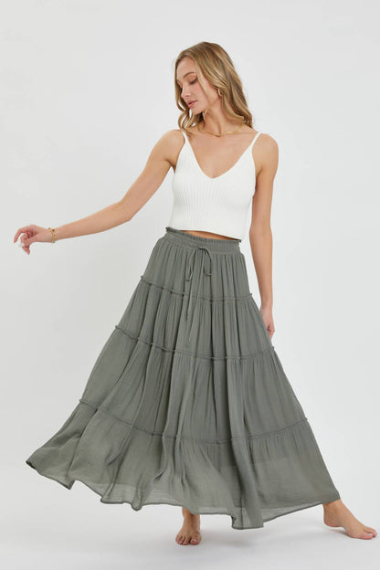 Evie Tiered Maxi Skirt