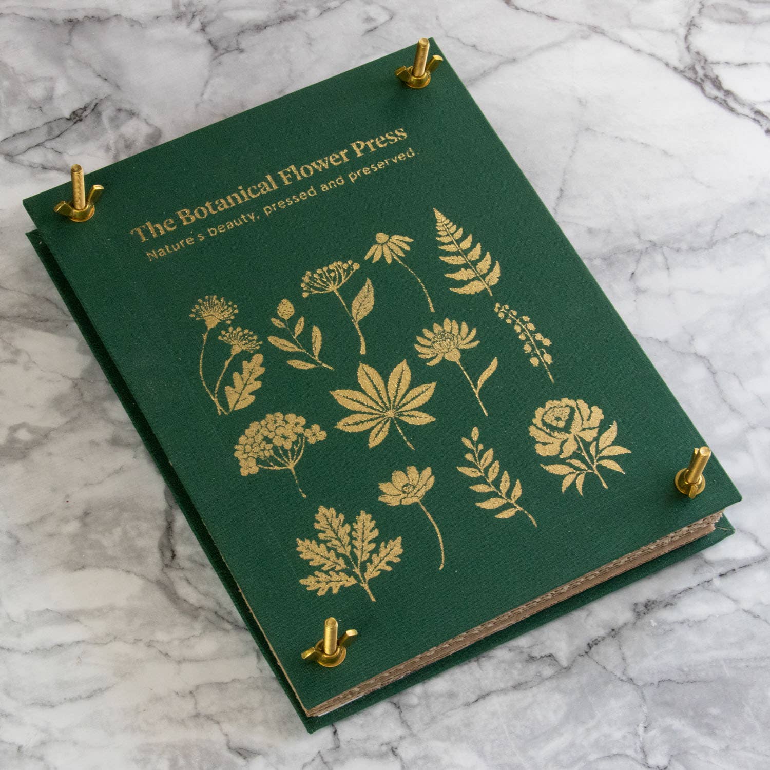The Botanical Flower Press – Linen Cover &amp; Gold Foil