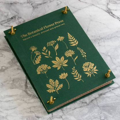 The Botanical Flower Press – Linen Cover &amp; Gold Foil