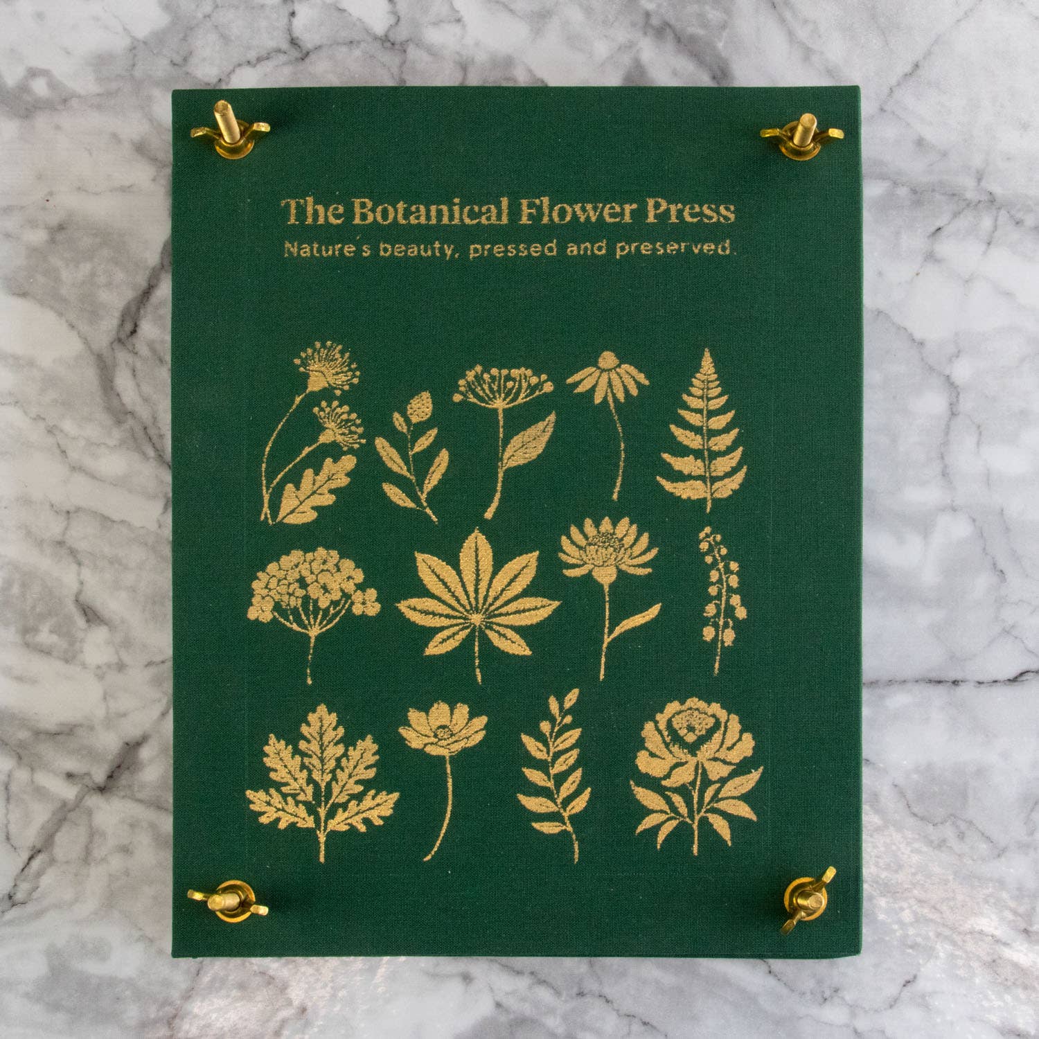 The Botanical Flower Press – Linen Cover &amp; Gold Foil
