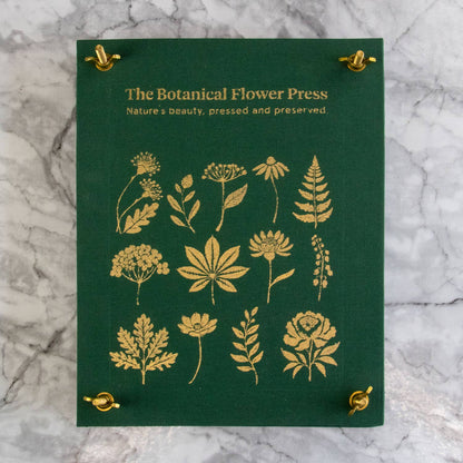 The Botanical Flower Press – Linen Cover &amp; Gold Foil