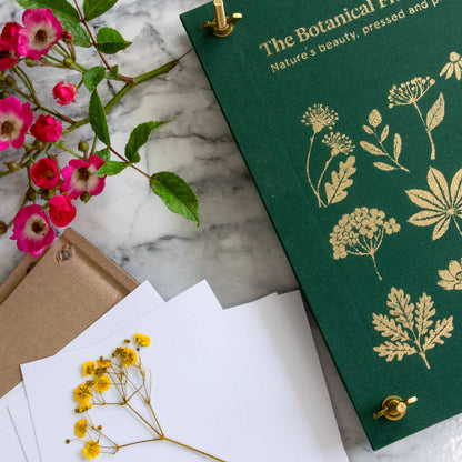 The Botanical Flower Press – Linen Cover &amp; Gold Foil