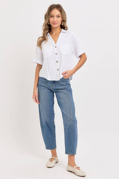 Agatha Linen Button Down