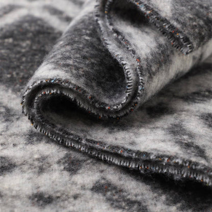 Autumn and winter geometric tassel shawl scarf