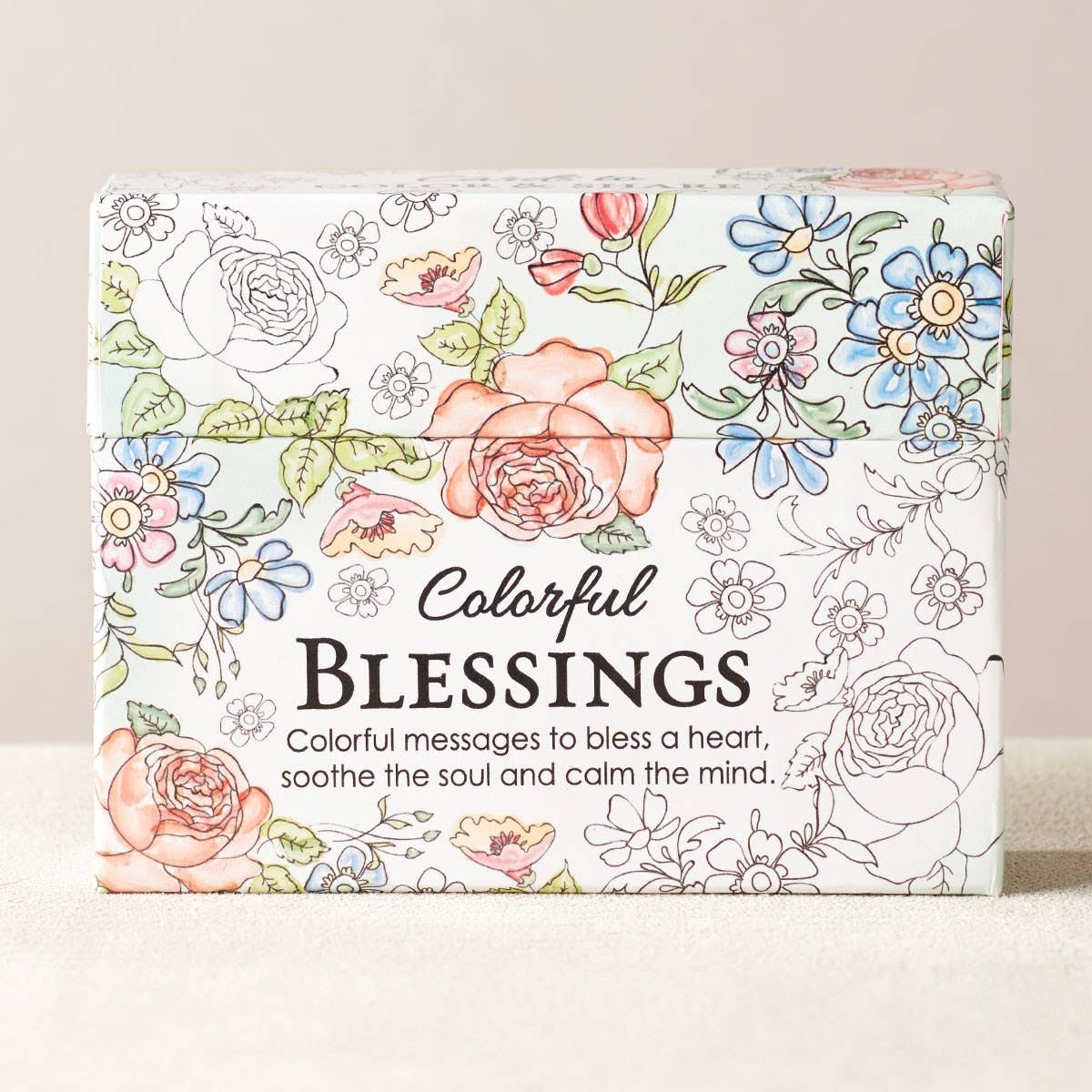 Coloring Cards Boxed Colorful Blessings