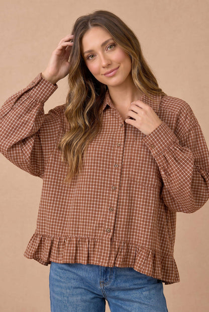 Bethany Button Down Babydoll Shirt