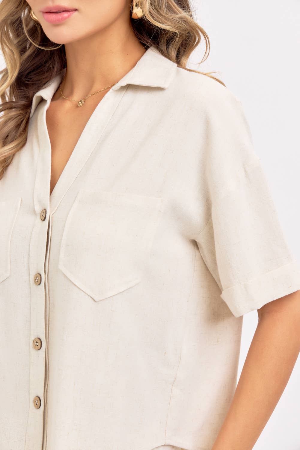 Agatha Linen Button Down