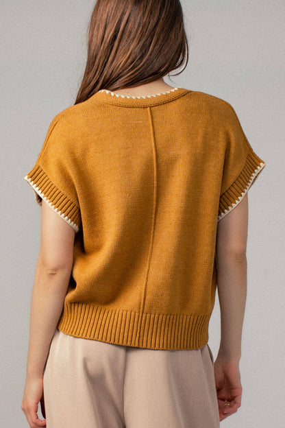 Mabel Tie Front Knit Vest