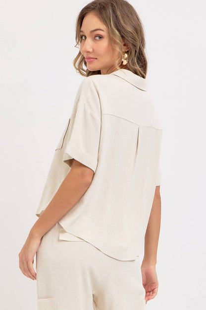Agatha Linen Button Down