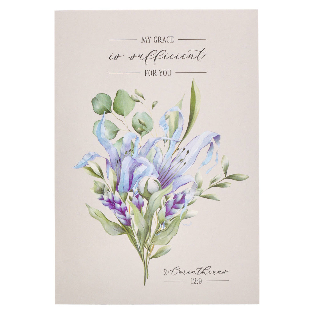 Notepad Floral My Grace is Sufficient 2 Cor. 12:9