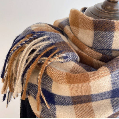 Vintage Wool-Blend Scarf – Cozy Winter Neck Wrap