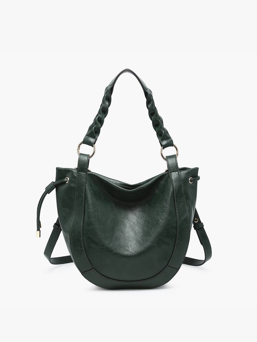 Rowan Paneled Hobo w/ Twisted Handle &amp; Long Strap
