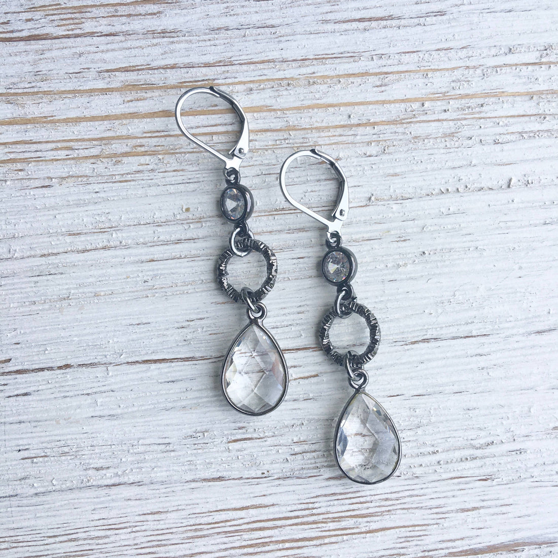 Crystal quartz earrings