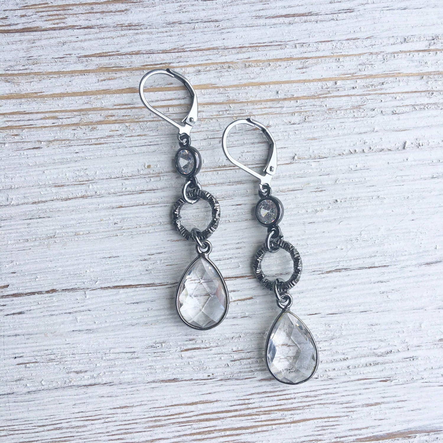 Crystal quartz earrings