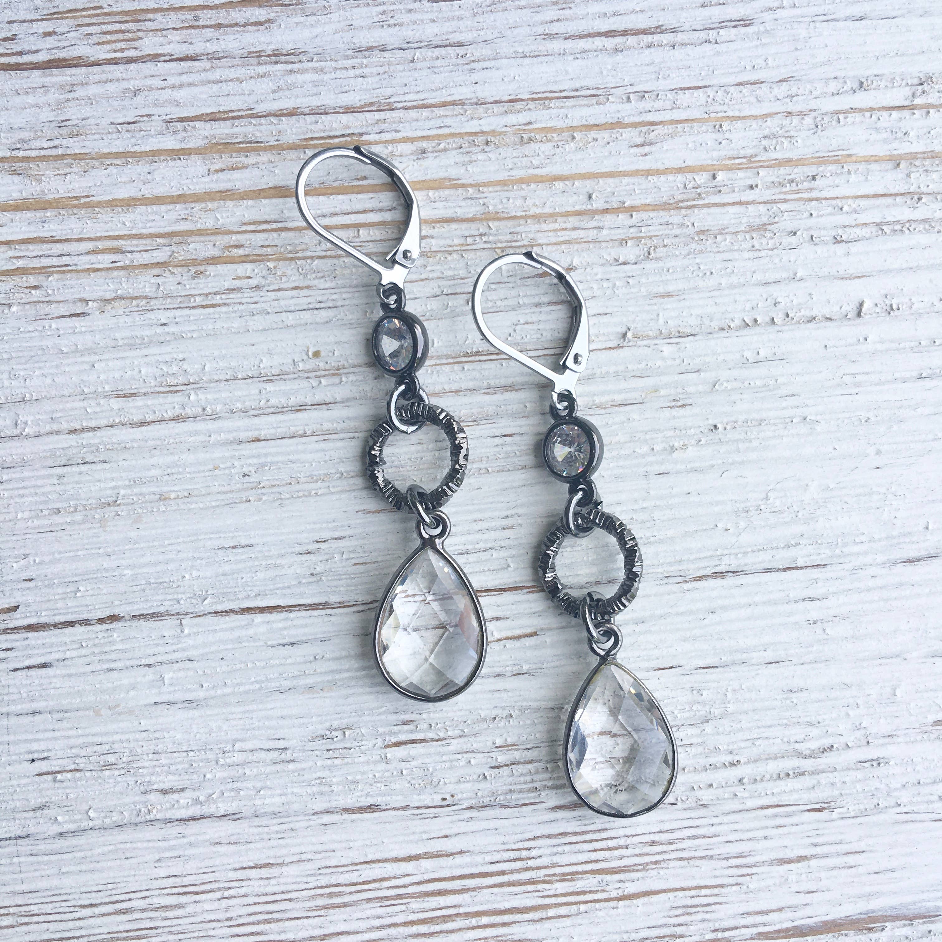 Crystal quartz earrings